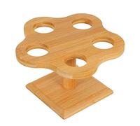 MAGICLULU 1pezzi Supporto Coni in Bamboo Per Display Gelato e Sushi Stand Multifunzione Per Casa Ristorante e Feste Design Stabile e Facile Da Pulire