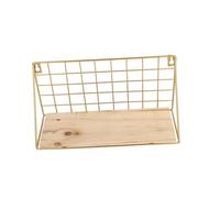 MAGICLULU 1Set mensola Scaffali di stoccaggio cucina bagno mensole portaoggetti a parete supporto a parete per ripiani in filo metallico librerie da parete rastrelliera ferro da stiro D'oro