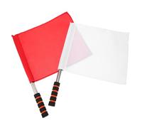 MAGICLULU 2 Bandiere di Segnalazione Arbitro a Mano, Bandiere di Avvertimento per Traffico e Gare, Set Leggero Impugnatura Ergonomica, Colori Rosso e Bianco per Sport e Sicurezza Stradale