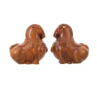 MAGICLULU 2 ciondoli a forma di cavallo in legno per il capodanno cinese 2026 - Ciondoli a forma di cavallo vintage per la creazione di gioielli - decorativi per borse per il festival di Feng Shui