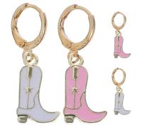 MAGICLULU 2 Paia di Orecchini da Donna Stile Cowgirl a Forma di Stivale Occidentale, Leggeri e Sicuri la Pelle, per Festival e Feste