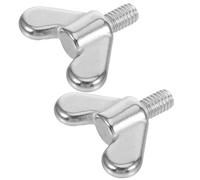 MAGICLULU 2 Pezzi Bulloni a Farfalla M6 in Acciaio Inox Argento Dadi per Aste per Bandiere, Connessione Stabile e Affidabile per Installazione Mobili e Bandiere