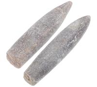 MAGICLULU 2 Pezzi Campioni Naturali di Belemnite 5-6 Cm, Esemplari Fossili Educativi in Minerale Durevole per Didattica Scientifica e Arredamento Casa, Accessori Didattici per Geologia