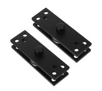 MAGICLULU 2 Pezzi Cerniera Pivot Rotante 360° in Acciaio Inossidabile per Porte Interne Nere, Supporta Porte Pesanti Design Invisibile e Struttura Stabile per Applicazioni Residenziali