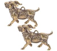 MAGICLULU 2 Pezzi Ciondolo Chiave Capra in Ottone, Decorativo, Compatto, | Oro, Alta Durezza, Non Facile da Deformare, Non Facile da Rompere, Portatile per Viaggi e Collane