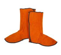 MAGICLULU 2 Pezzi Copriscarpe da Saldatore in Pelle Resistente al Calore Ghette Protettive Leggere e Traspiranti per Lavori Saldatura Protezione Durevole per Scarpe da Lavoro Professionali