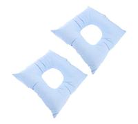 MAGICLULU 2 Pezzi Cuscino Faccia in Giù per Massaggio, Cuscino Poggiatesta da Spa, in Schiuma Epe e Poliestere, Blu, per Trattamenti Viso e Facciali