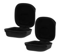 MAGICLULU 2 Pezzi Custodia Protettiva per Action Camera Piccola Organizer da Viaggio Resistente in Alluminio e Pu Pelle Compatibile con Action 4 e Ace Pro da Nero Compatta e Portatile