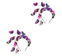 MAGICLULU 2 Pezzi Della Farfalla Farfalla Fascinator Cosplay Decorazione Dei Bagliore Nel Buio Accessori Per Per Le Ragazze Accessori Per Farfalla