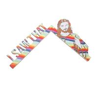 MAGICLULU 2 Pezzi di Gesù per La Chiesa di Benvenuto Appeso Rimovibile Immagine della Porta Decorazione della Casa Lettera Piatti Estetici Luce del Cancello Decorazioni di Viti