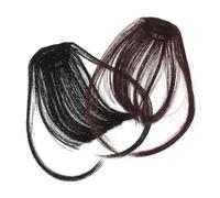 MAGICLULU 2 pezzi Frangia Finta Wispy Clip Estensioni Capelli Donna Effetto Naturale Sottile e Invisibile per Cosplay e Uso Quotidiano