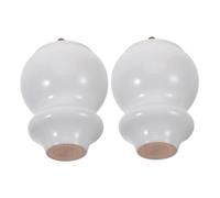 MAGICLULU 2 Pezzi Gambe di Divano in Stile transitorio Piedi per mobili Pies para muebles White