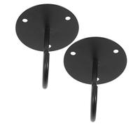 MAGICLULU 2 pezzi Ganci Sospesi Nero per Ed Esterni per Armadi Garage e Uffici Resistenti e Compatti per Appendere e Utensili