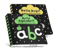 MAGICLULU 2 pezzi Il mio primo libro morbido in tessuto per bambini giocattoli educativi per la prima infanzia libro in stoffa stropicciata per bambini piccoli neonati adatto