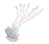 MAGICLULU 2 Pezzi Japanese Style Hair Pin Traditional Kimono Floral Fan Barrette With Tassel Hanfu Side Clip Accessories For Wedding Cosplay Hanfu Events