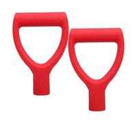 MAGICLULU 2 Pezzi Manico per Pala in Plastica Rossa, Ergonomico, Ricambio | Giardino e Sgombero Neve, Presa Confortevole, Sostituzione Facile, Accessorio per Pala e Attrezzi