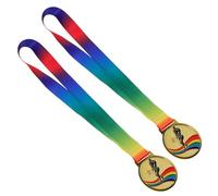 MAGICLULU 2 Pezzi Medaglie Tennis Oro con Nastro al Collo Leggero e Resistente Premi per Competizioni Sportive Ricompense per Giochi Studenteschi e Feste