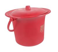 MAGICLULU 2 Pezzi Rosso Sputacchiera Orinatoio Secchio Coperchio Vaso Da Notte in Plastica Per Urina Decorativo Stile Matrimonio Secchio