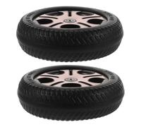 MAGICLULU 2 Pezzi Ruote di Ricambio per Veicolo a Tre Ruote Facili da Installare Antiscivolo Compatibili con Vari Modelli Diametro Foro Leggere e Resistenti Rosa