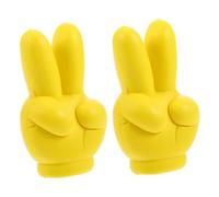 MAGICLULU 2 Pezzi sfera dell'antenna per auto Topper per antenna esterna per auto arredamento esterno carino dell'auto accessori per auto simpatico cartone animato pu Giallo