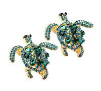 MAGICLULU 2 Pezzi Spille da Bavero Tartaruga Eleganti e Leggere in Lega Strass Vintage per Donna per Eventi Business e Matrimoni