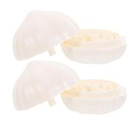 MAGICLULU 2 Pezzi Spremiaglio Manuale per Uso Domestico in Ps Bianco Design Sicuro e Resistente, per Aglio e Peperoncini, Utensile Compatto per Cucina Facile da Usare