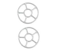 MAGICLULU 2 Pz Alzata per lattiera Doppio potere diffusore macchina macinino stufa gratuggia piano cottura induzione tampone per caffettiera accessori per fornelli a gas Lega di zinco Silver