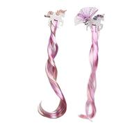 MAGICLULU 2 Pz Forcina Di Unicorno Forcina Per Ragazza Fermaglio Per Con Fiocco Mollette Per Per Ragazze Fermagli Per Da Ragazza Molletta Parrucca Principessa Neonata