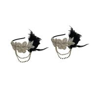 MAGICLULU 2 Pz retrò hair charms hair jewelry ornamentale cerchietto per anni '20 bandana cerchietti tiara copricapo per a fiore diamante Accessori
