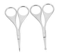 MAGICLULU 2 Pz rifinitore per sopracciglia tagliapeli orecchie tagliapeli naso trimmer viso per uomo tagliacapelli forbice regolabarba forbici per del naso cosmetico Forcina per