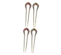 MAGICLULU 2 Set Di Forcine Per in Stile Vintage Con Strass A Doppio Per Lo Styling Dei Delle Donne Eleganti E Alla Moda 2 Pezzi*2