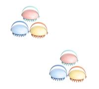 MAGICLULU 2 Set Di Pettini Per Massaggio Del Cuoio Capelluto Spazzola Rotonda Per Del Cuoio Capelluto Spazzola Per Shampoo 3 Pezzi*2
