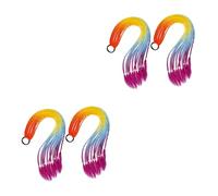 MAGICLULU 2 Set elastici per coda di cavallo di ricci estensione della parrucca riccia parrucche corda per intrecciata anello porta coda di cavallo usanza popolare