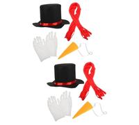 MAGICLULU 2 Set Set di Vestiti da Pupazzo di Neve Costume da Pupazzo di Neve Kit Artigianali Inter Sciarpa gicos Kit Pupazzo di Neve Natalizio Pupazzo di Neve di Natale Fai da Te Acrilico