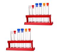 MAGICLULU 2 set Supporti in Plastica per Provette da Laboratorio con Tappi Porta Tubetti Resistente e Salvaspazio per Esperimenti Scientifici e Lezioni Chimica Colore Casuale Colore Casuale