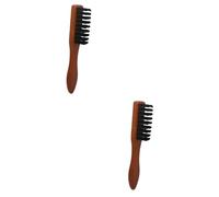 MAGICLULU 2 Spazzole Con Manico in Legno Per La Pulizia Della Barba Spazzola Per Per Uomo Sicura E Delicata Sulla Pelle Per Casa O Negozio