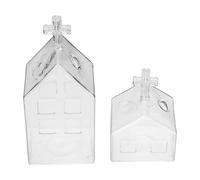 MAGICLULU 2 vasi in vetro per la religione cristiana, per scrivania, a forma di chiesa, per boccioli di fiori idroponici, centrotavola, decorazione rustica per soggiorno.