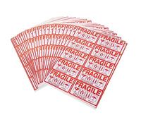 MAGICLULU 20 Fogli Etichette Avvertenza Fragile Adesivi Auto Adesivi per Pacchi e Spedizioni Maneggiare con Cura Etichette Rosse e per Oggetti Fragili Visibilità e Adesione