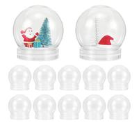 MAGICLULU 20 Pezzi Globi di Neve Fai da Te Sfere d Acqua Trasparenti in Plastica con Tappi Vite Riutilizzabili Accessori per Decorazioni Natalizie e Artigianato Creativo