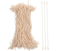 MAGICLULU 200 Pezzi Corde per Appendere Etichette 20cm Beige Fermaglio per Abbigliamento Boutique e Accessori, Kit Fissaggio per Cartellini Vestiti, Uso per Mercatini Fiere e Prezzi