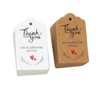 MAGICLULU 200 pezzi Etichette Kraft Decorative per Bomboniere Matrimonio e Compleanno Tag Regalo Festa in Carta Kraft Resistente per Ringraziamenti e Decorazioni Party