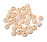 MAGICLULU 200 Pezzi Perline di Legno Rotonde da 14mm, con Aforo da 4mm, per Creazioni Macramé e Realizzazione Bracciali, Naturali e Sicure
