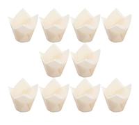 MAGICLULU 200 Pezzi Set da 200 Pirottini di Carta Bianca Antiaderenti per Cupcake e Muffin, Resistenti e Uniformemente Riscaldati, per Panetteria e Centro Commerciale