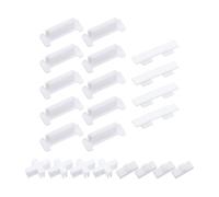 MAGICLULU 22 Pezzi Supporto Fermaglio Divisorio per Cassetti in Plastica Bianco Installazione Facile e Connessione Sicura, Clip di Fissaggio a Croce per Uffici e Bagni