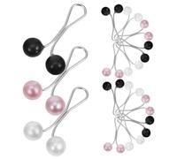 MAGICLULU 24 Pezzi Clip per Hijab a Forma di U Perle Finte, Accessorio Multifunzionale per Sciarpe e Indumenti, Previene lo Scivolamento, Design Elegante alla Moda