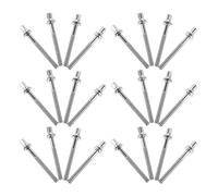 MAGICLULU 24 Pezzi Viti di Tensione M5 X 50mm per Tamburo e Rullante, Accessori per Batteria in Ferro Placcato Argento Compatibilità per Concerti e Scuole