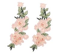 MAGICLULU 2pezzi Patch Ricamo Floreale Applicazione Cucita Per Abbigliamento e Decorazioni Per Magliette Gonne e Accessori Fai Te