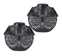 MAGICLULU 2pezzi Trappola per Pesca Riutilizzabile in Plastica Gabbia per Trappola da Pesca Portatile 3 Fori per Catturare Granchi Pesci e Altri Crostacei Facile da Trasportare e Riporre