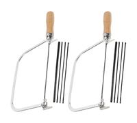 MAGICLULU 2set Mini Seghetti Manuali con Manico in Legno Seghetto a U per Intaglio Legno e Lavori Manuali Seghetti Portatili per Falegnameria e Creazioni Gioielli Lama Affilata e Durevole