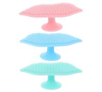 MAGICLULU 3 Pezzi Spazzola Esfoliante Viso in Silicone per Donne, Leggera e Compatta, per Pulizia Profonda a Casa in Viaggio Rosa Blu Verde